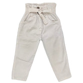 Baby Girl Khaki Cotton Ribs Pant